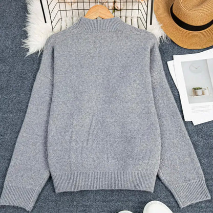 Eleganter Pullover für Damen mit Rundhalsausschnitt und legerem Schnitt