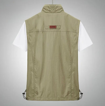 Leichte Herren Weste mit Reißverschluss und Taschen