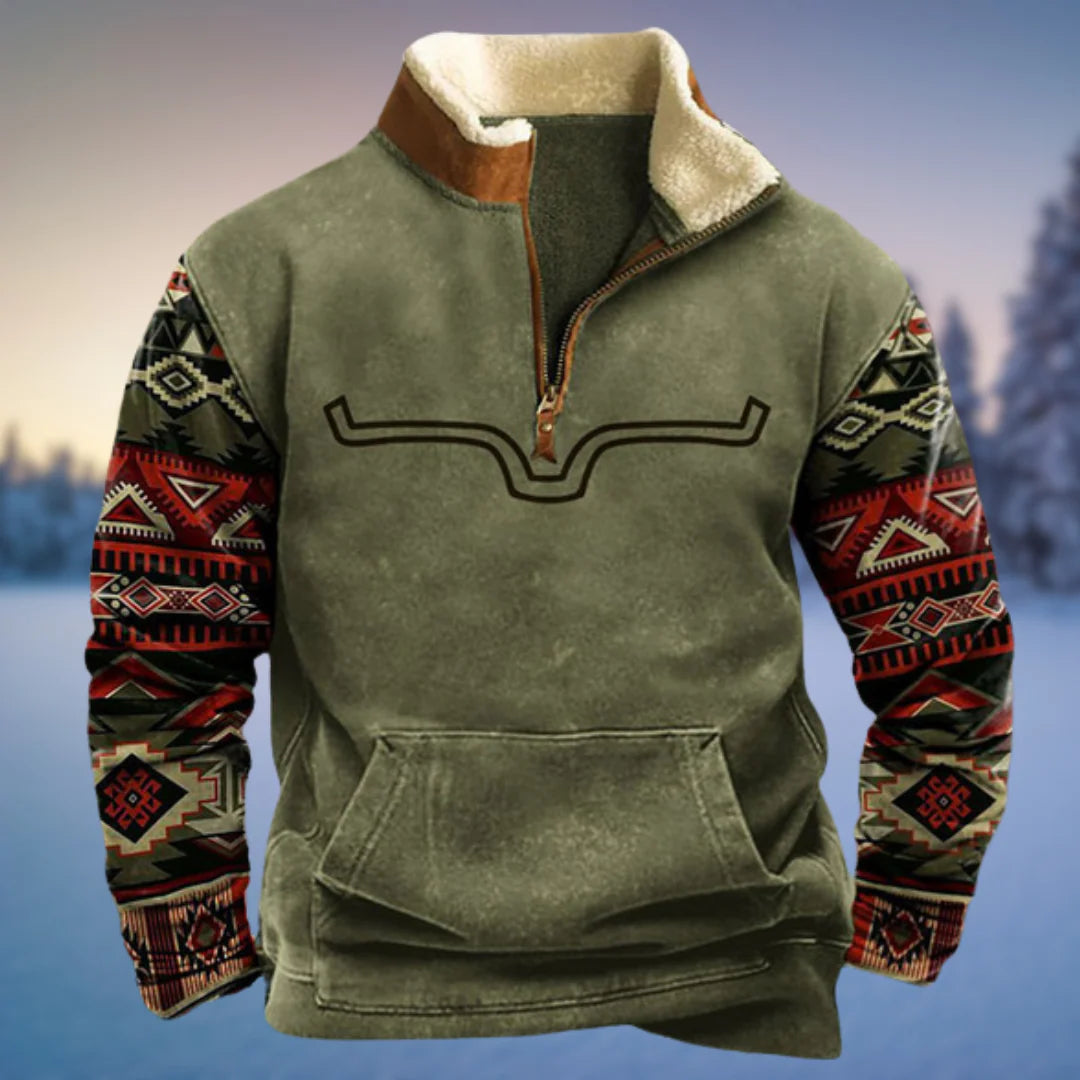 Herren warmer Pullover mit hohen Kragen | Norweger