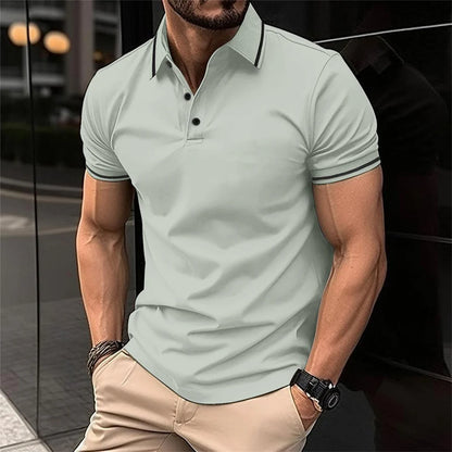 Klassisches Herren Poloshirt mit Kontrastdetails