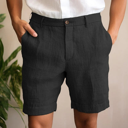Herren-Shorts mit Gürtelschlaufen und seitlichen Taschen