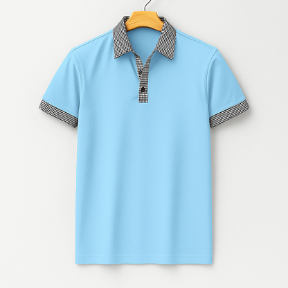 Poloshirt mit Kontrastdetails und Knopfleiste