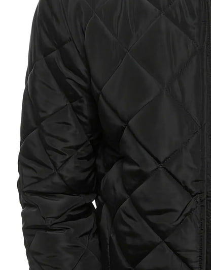 Gesteppte Jacke mit Reißverschluss und Rundhalskragen