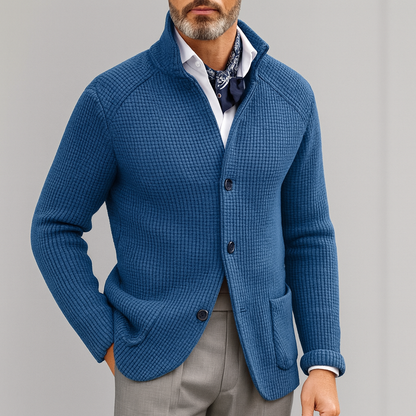 Herren-Strickjacke mit Kragen | Warm aus Strick