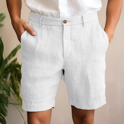 Herren-Shorts mit Gürtelschlaufen und seitlichen Taschen
