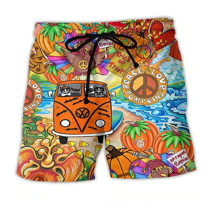 Bedruckte Shorts mit Kordelzug und elastischem Bund