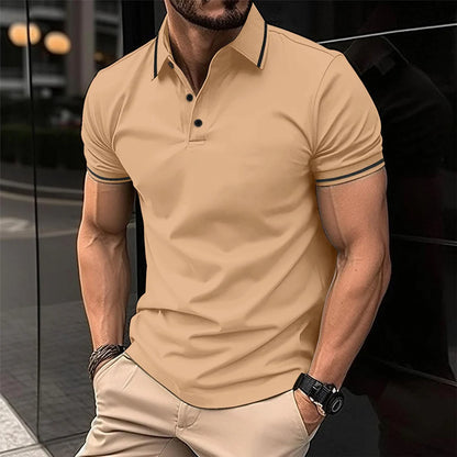 Klassisches Herren Poloshirt mit Kontrastdetails