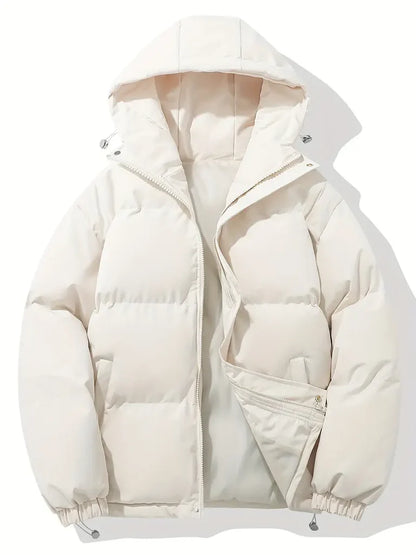 Stilvolle kurze Steppjacke für Damen mit Kapuze und Reißverschluss