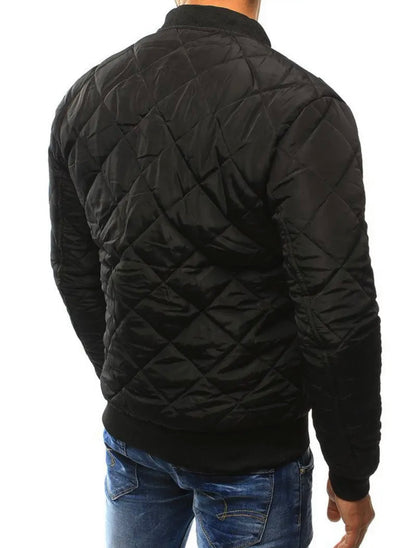 Gesteppte Jacke mit Reißverschluss und Rundhalskragen