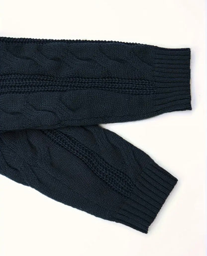 Herren Strickjacke mit Schalkragen und Zopfmuster