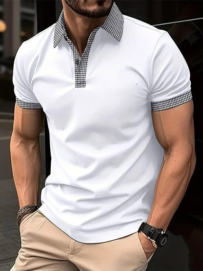 Poloshirt mit Kontrastdetails und Knopfleiste
