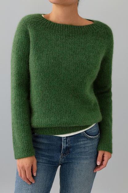Damen-Strickpullover mit Rundhalsausschnitt – Klassisch & Bequem