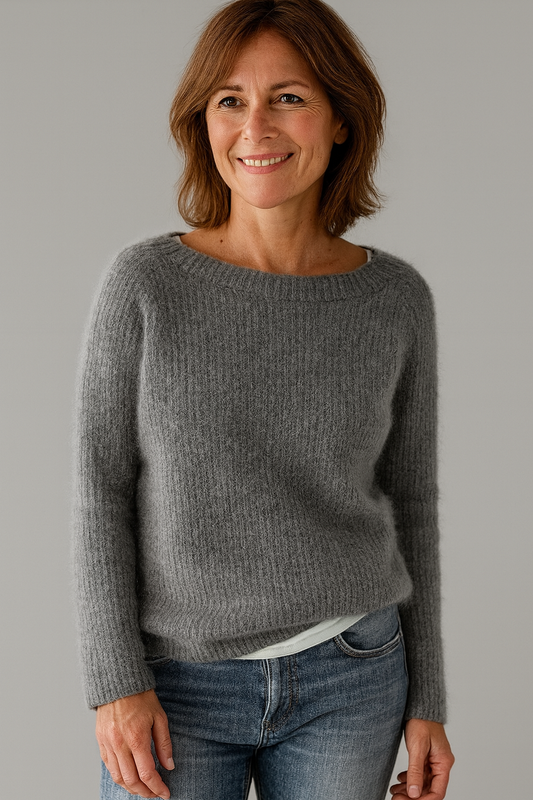 Damen-Strickpullover mit Rundhalsausschnitt – Klassisch & Bequem