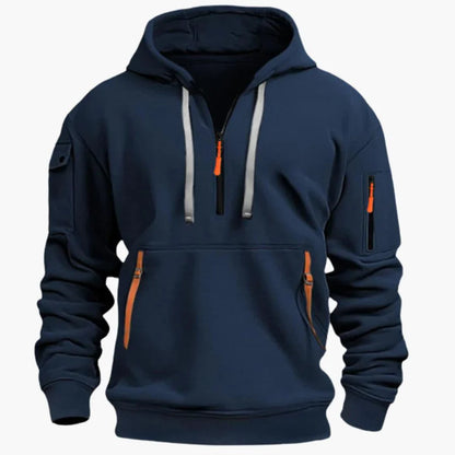 Hoodie mit Reißverschlussdetails und Fronttasche