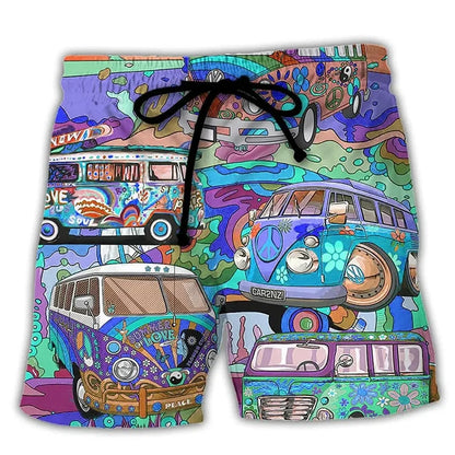 Bedruckte Shorts mit Kordelzug und elastischem Bund