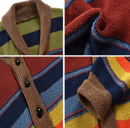 Herren Strickjacke mit Norweger Design | Warm