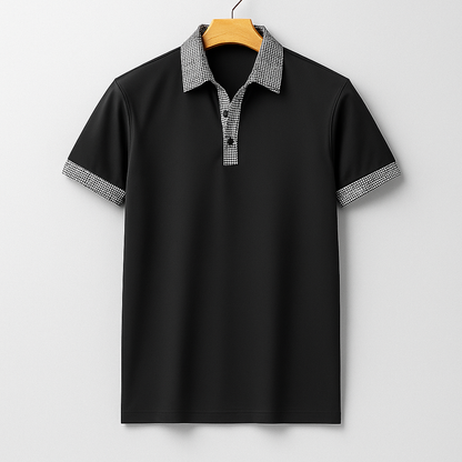 Poloshirt mit Kontrastdetails und Knopfleiste