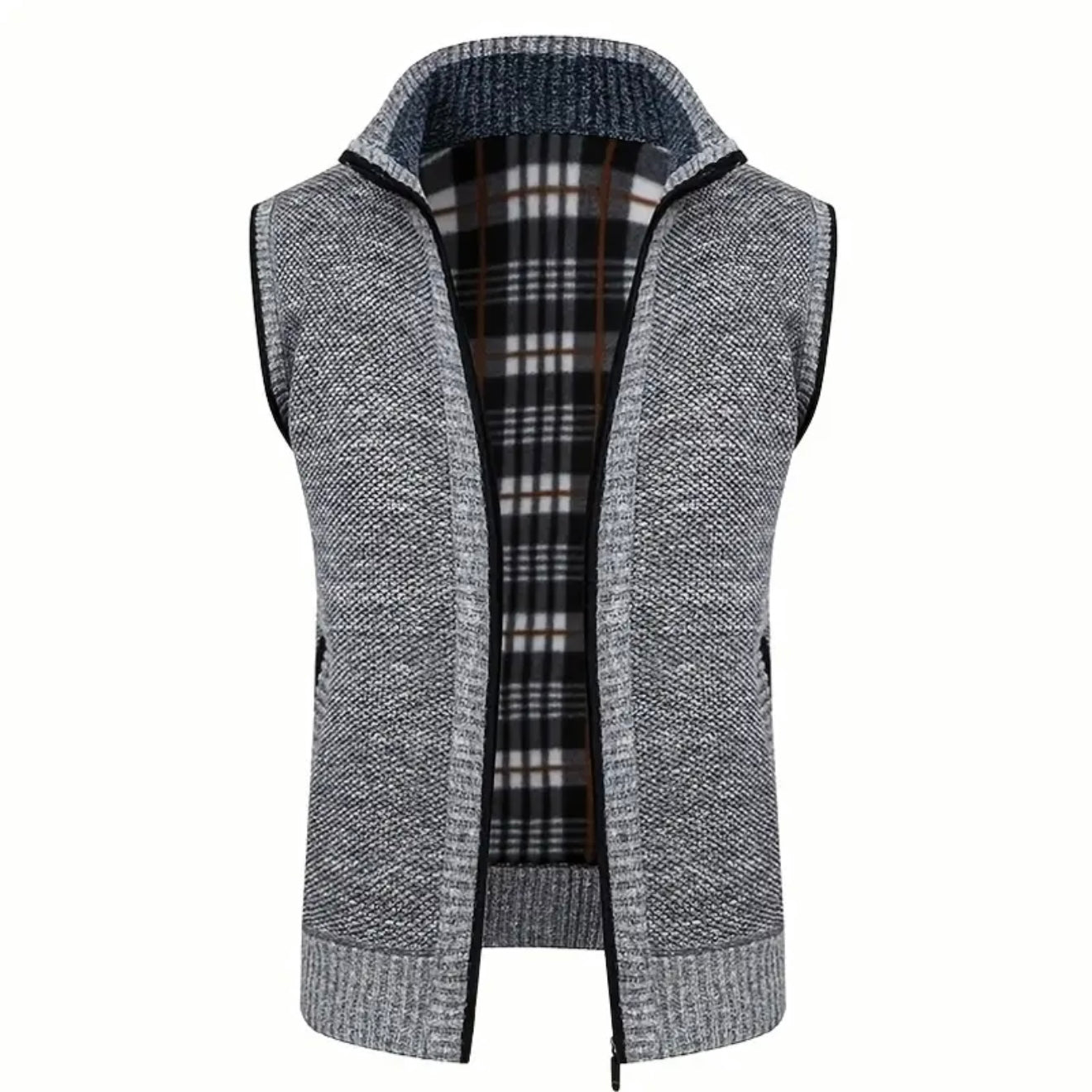 Elegante Strickweste mit Reißverschluss und Modernem Schnitt