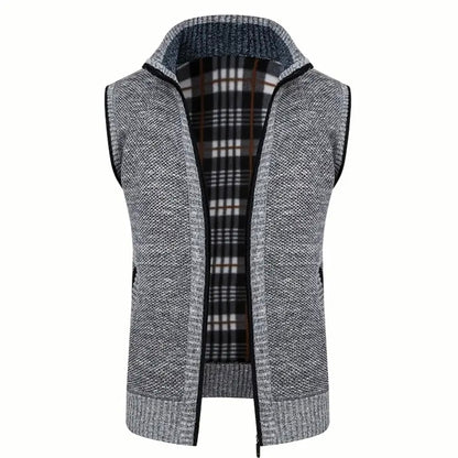 Elegante Strickweste mit Reißverschluss und Modernem Schnitt