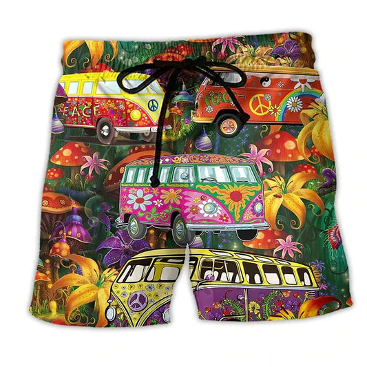 Bedruckte Shorts mit Kordelzug und elastischem Bund
