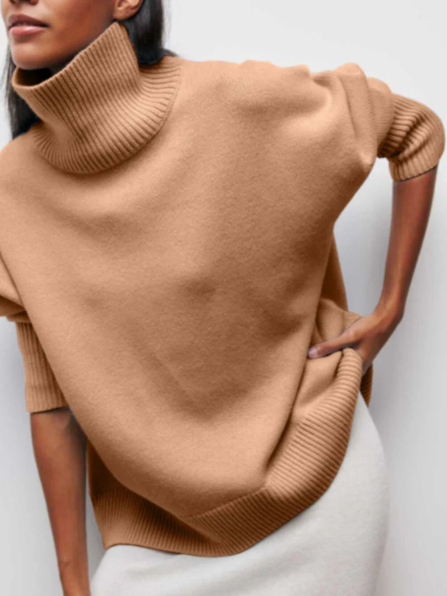 Damen eleganter Pullover mit Rollkragen