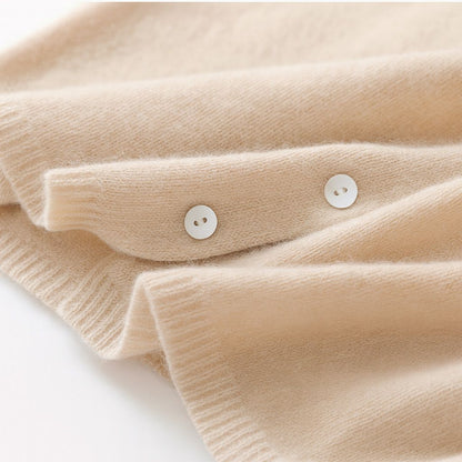 Damen Strick Pullover mit Knopfleiste – Elegant & Weich