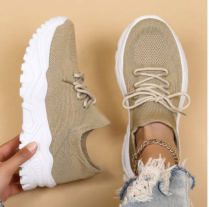 Ergonomische Schuhe mit Gummi-Sohle für Damen