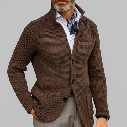 Herren-Strickjacke mit Kragen | Warm aus Strick