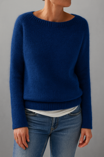 Damen-Strickpullover mit Rundhalsausschnitt – Klassisch & Bequem
