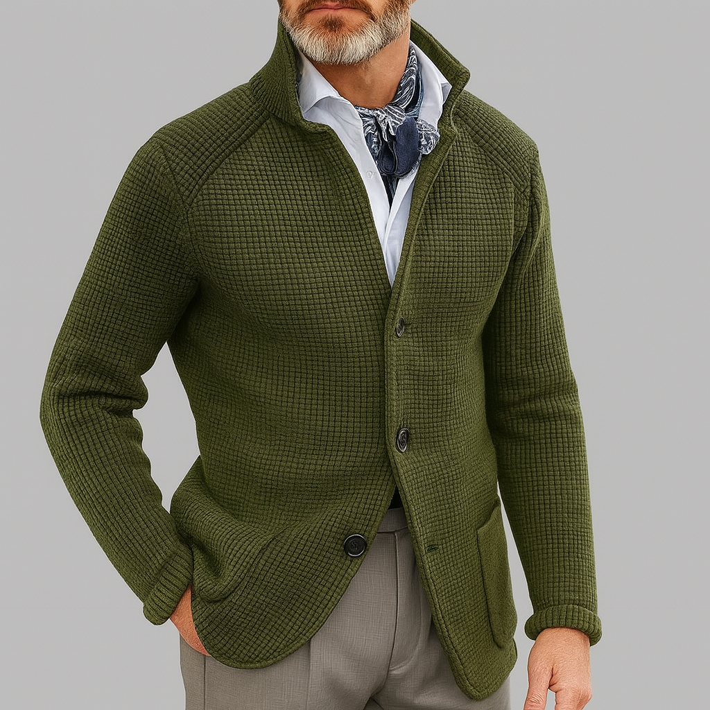 Herren-Strickjacke mit Kragen | Warm aus Strick