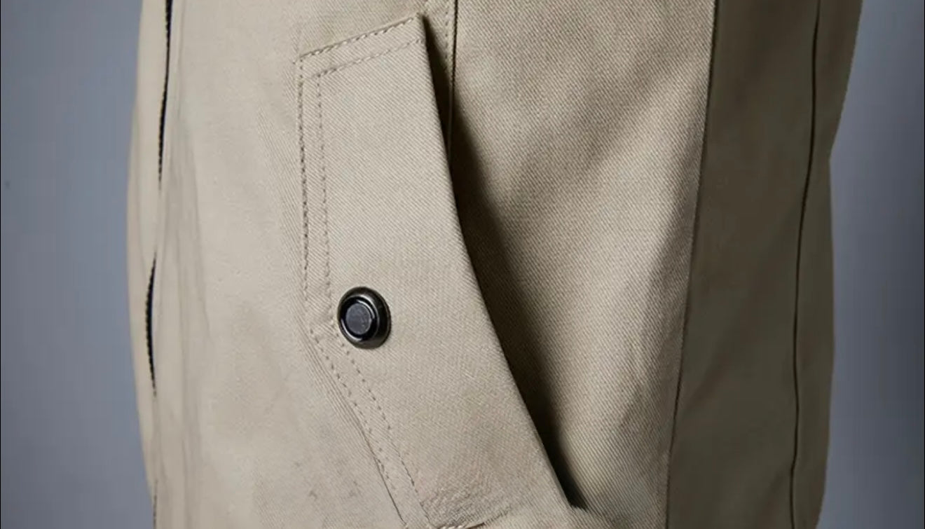 Herren Übergangsjacke mit Stehkragen und Reißverschluss