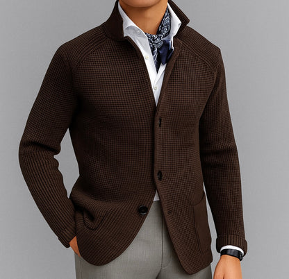 Herren-Strickjacke mit Kragen | Warm aus Strick
