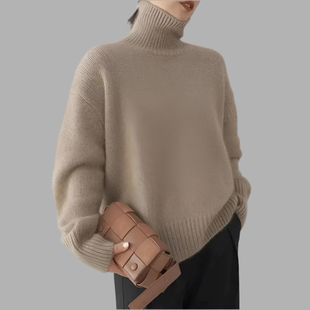 Damen Rollkragenpullover locker geschnitten