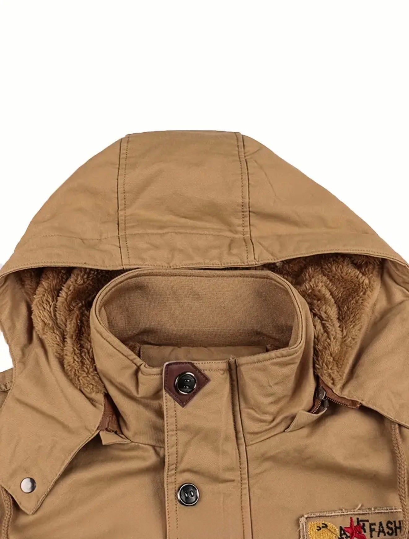 Herren Winterjacke mit Futter und abnehmbarer Kapuze