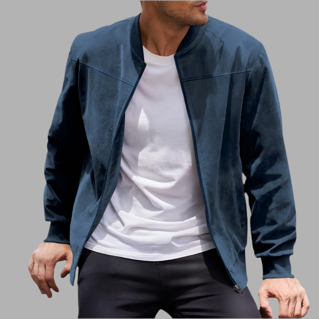 Herren-Bomberjacke mit Reißverschluss & Taschen