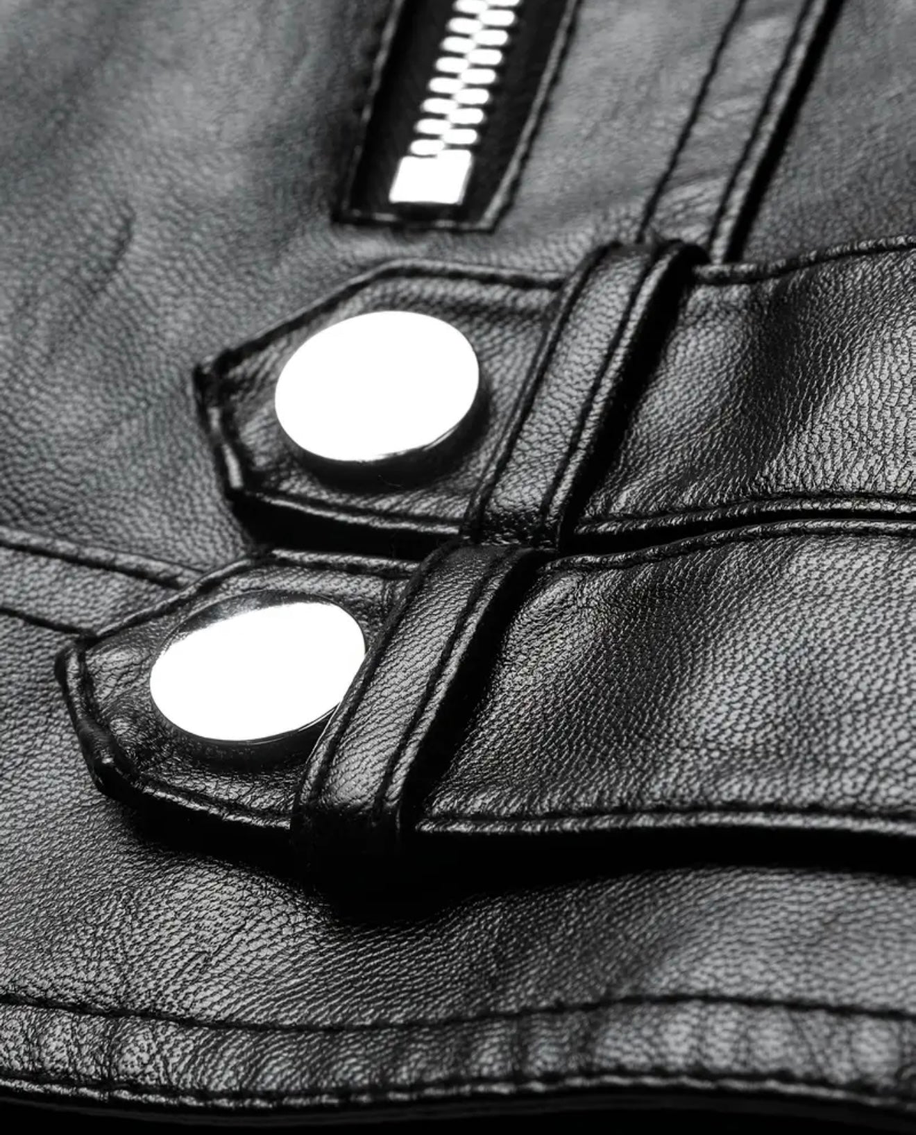 Modische Damen Biker Jacke mit Stehkragen | Kurz