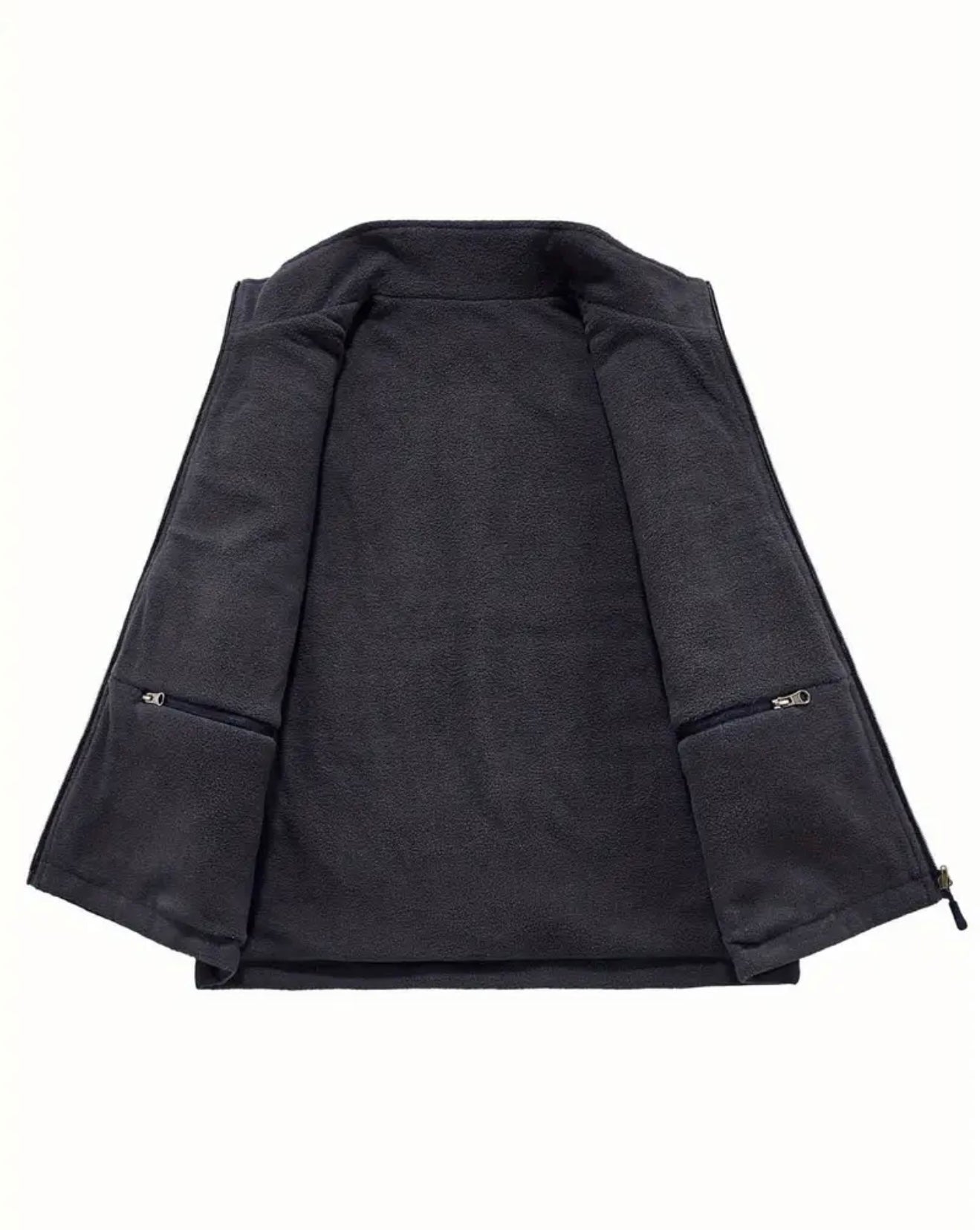 Herrenweste mit Stehkragen und Mehrfachtaschen