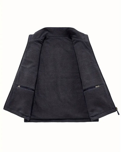 Herrenweste mit Stehkragen und Mehrfachtaschen
