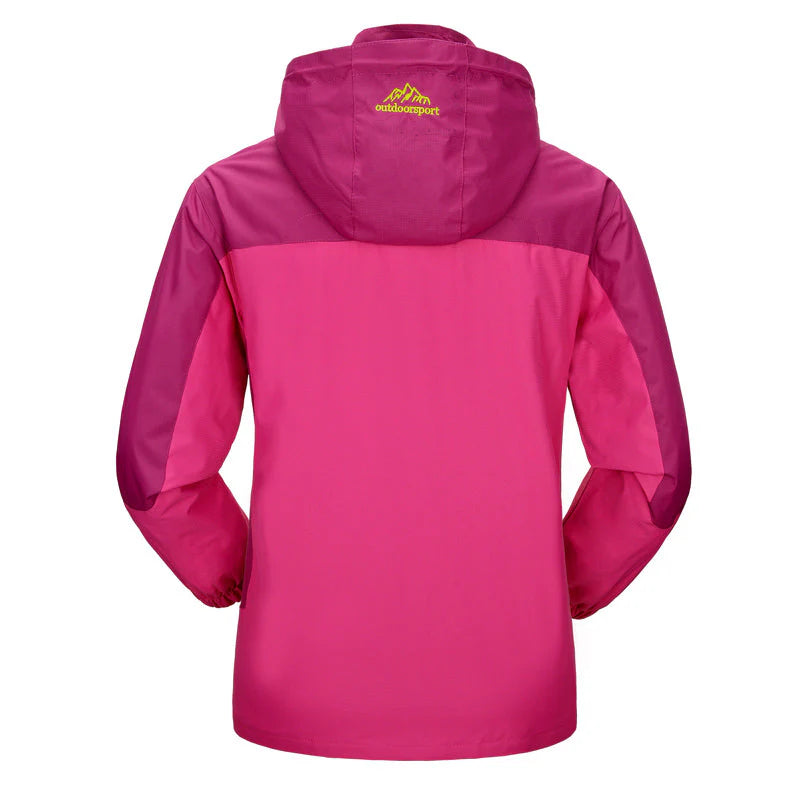 Damen Outdoorjacke mit Kapuze und Reißverschluss
