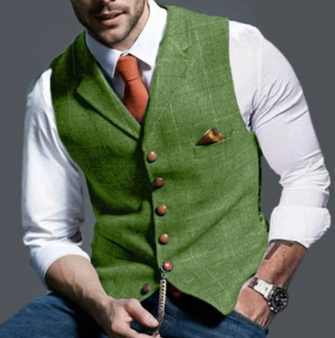Klassische Herrenweste mit Knopfleiste | Slim-Fit
