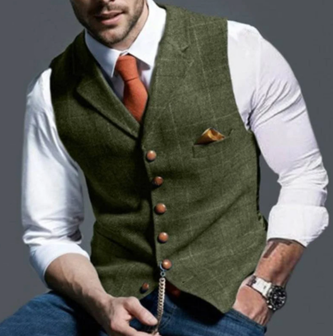 Klassische Herrenweste mit Knopfleiste | Slim-Fit