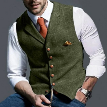 Klassische Herrenweste mit Knopfleiste | Slim-Fit