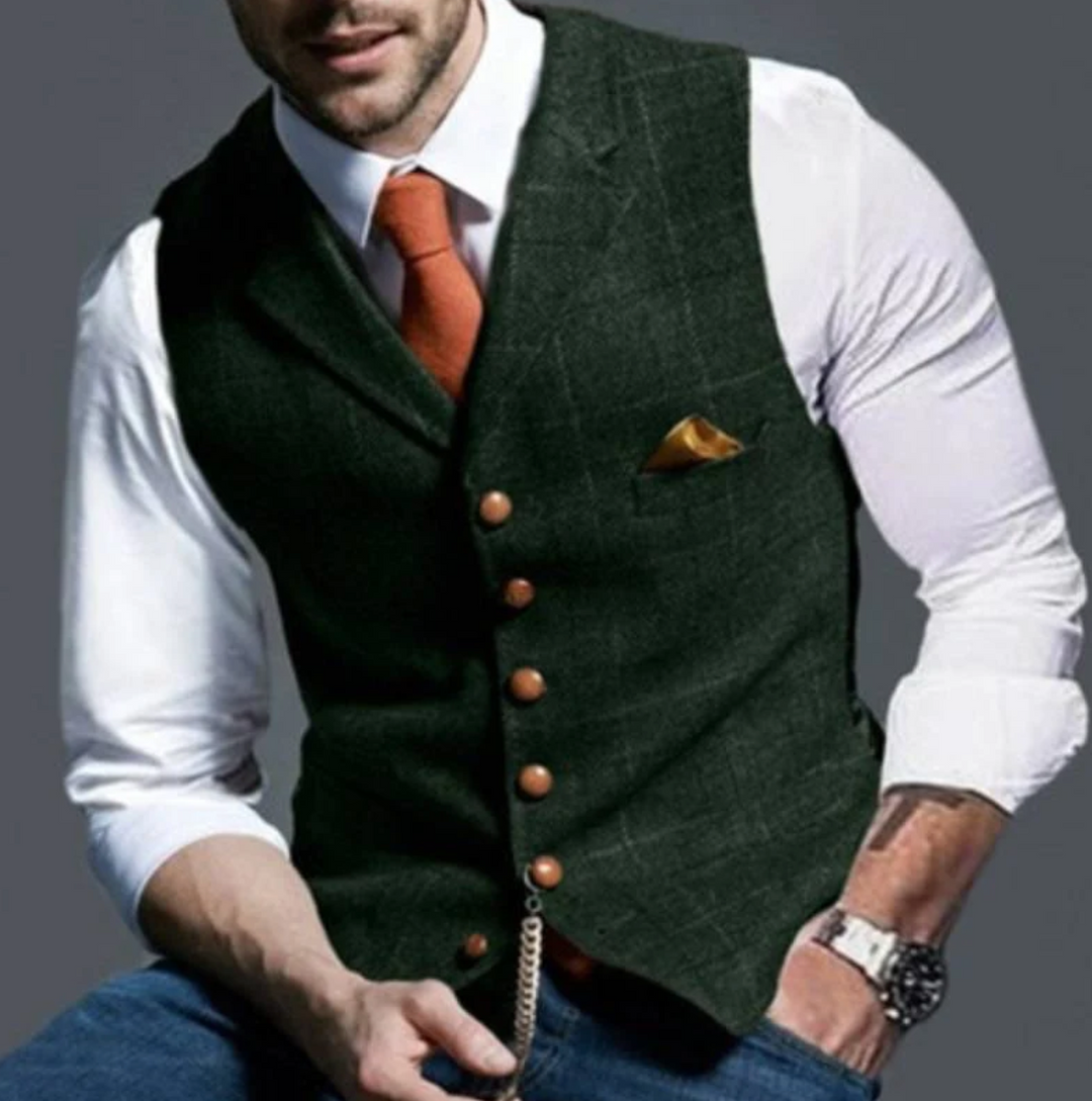 Klassische Herrenweste mit Knopfleiste | Slim-Fit