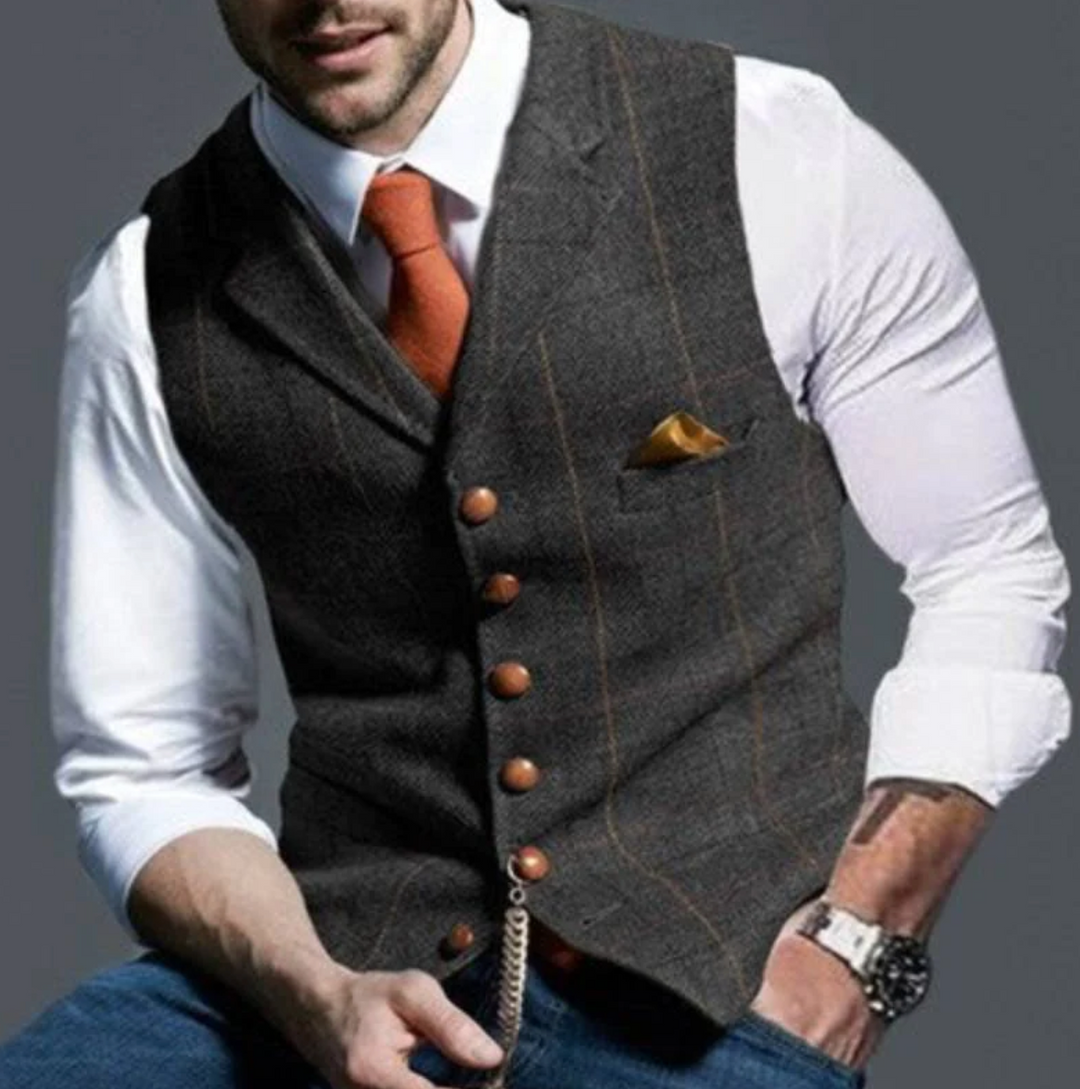 Klassische Herrenweste mit Knopfleiste | Slim-Fit