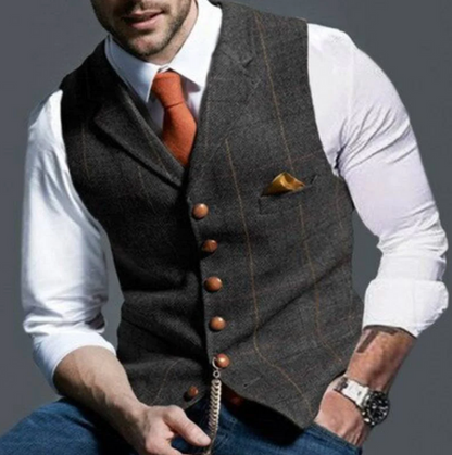 Klassische Herrenweste mit Knopfleiste | Slim-Fit