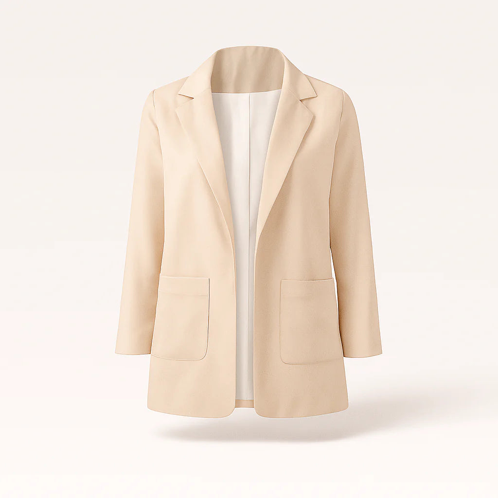 Damen-Blazer mit Reverskragen und geradem Schnitt