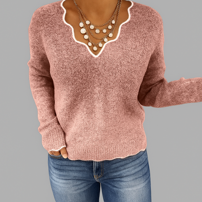 Damenpullover mit V-Ausschnitt – Feminin & Elegant