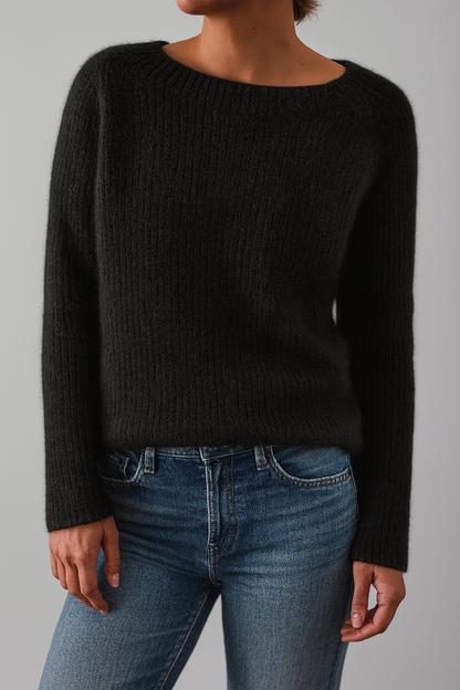 Damen-Strickpullover mit Rundhalsausschnitt – Klassisch & Bequem