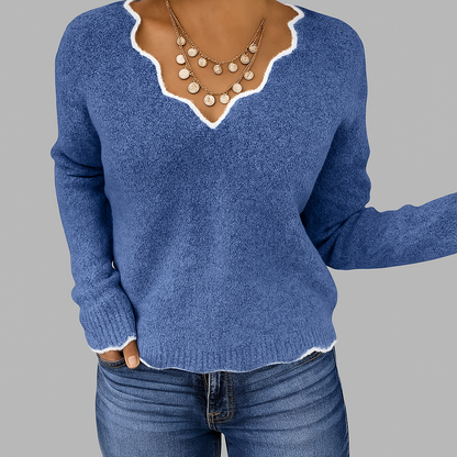 Damenpullover mit V-Ausschnitt – Feminin & Elegant