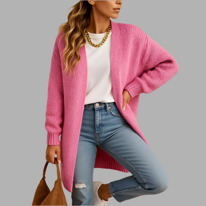 Lange Strickjacke ohne Verschluss